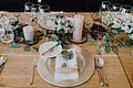 gedeckter Tisch bei einer Hochzeit im der Schwarzacher in Saalbach Hinterglemm